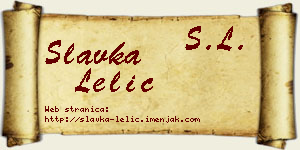 Slavka Lelić vizit kartica